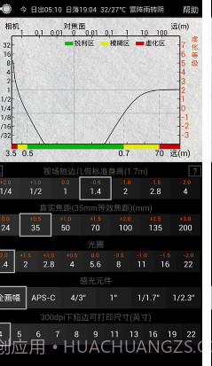 景深计算器4.2.14截图