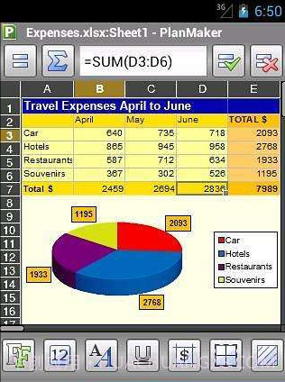 Office2012:PlanMaker截图1