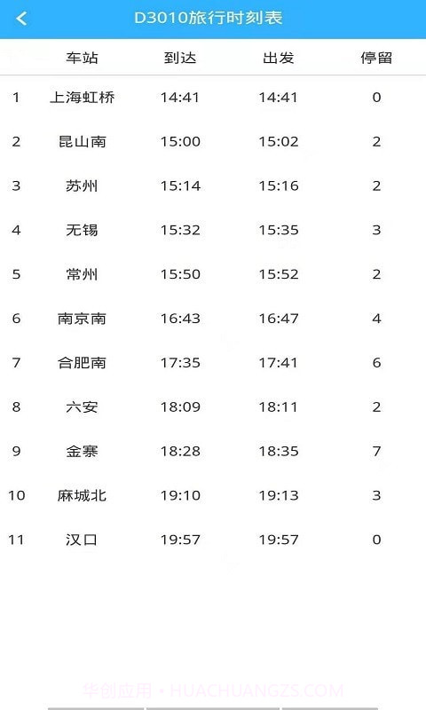 旅程时刻表截图3 旅程时刻表截图3