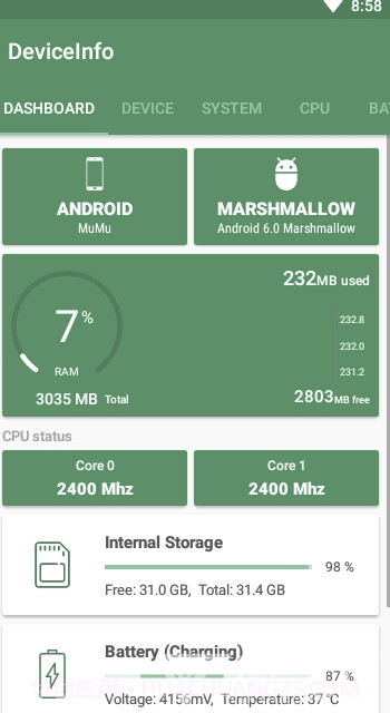 DeviceInfo(DeviceInfo手机配置查询)V1.1.1 截图3 DeviceInfo(DeviceInfo手机配置查询)V1.1.1 截图3