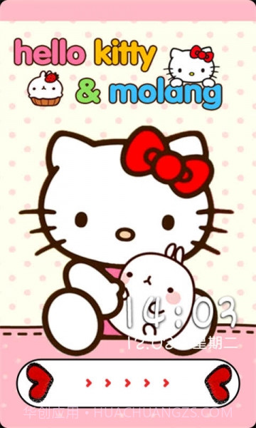 hellokitty超萌九宫格主题锁屏截图1
