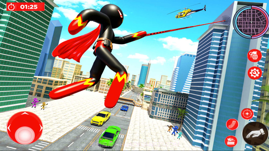 火柴人绳索英雄ios截图1