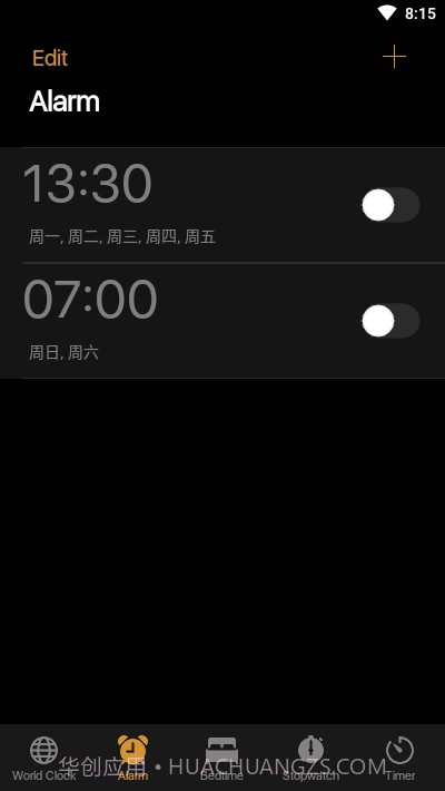iOS13时钟(Clock)截图1 iOS13时钟(Clock)截图1