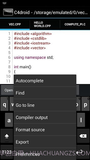 C++编译器 C4droid (C/C++ compiler)截图4 C++编译器 C4droid (C/C++ compiler)截图4