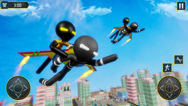 喷气飞行火柴人截图3