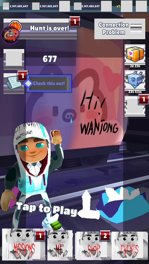 地铁跑酷ww角色滑板全定制版截图2