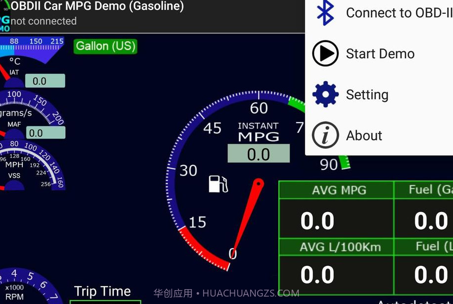 OBDII汽车MPG演示（汽油）截图2