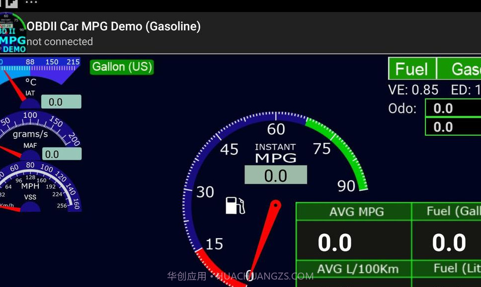 OBDII汽车MPG演示（汽油）截图1