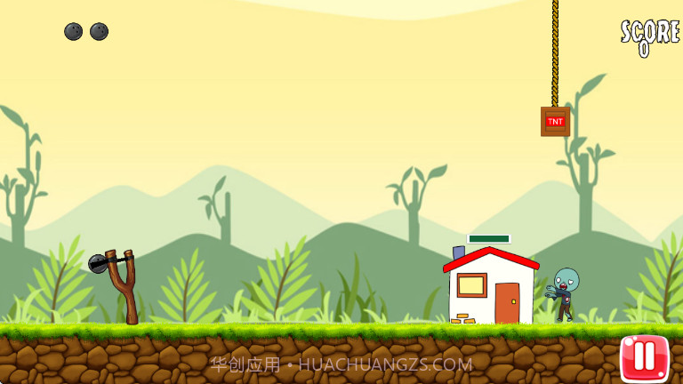 弹弓僵尸战争Angry zombies修改版截图4